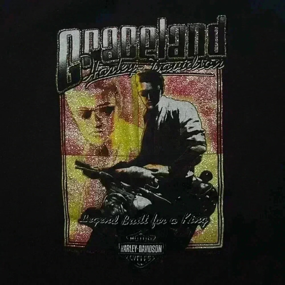 Harley Davidson 2007 Elvis Presley Glitter Top - Picture 5 of 7